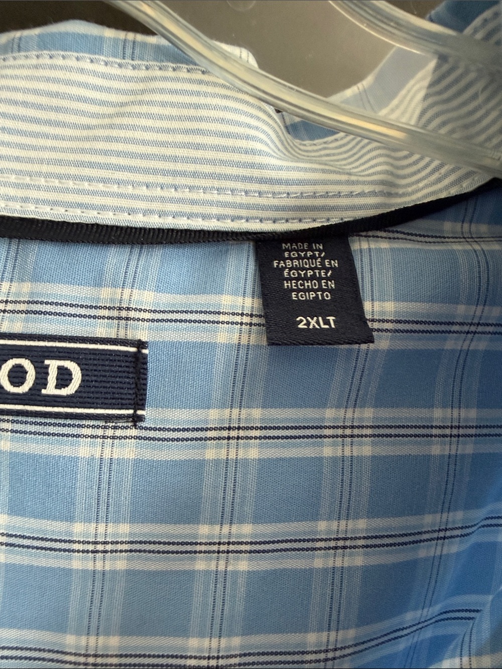 Izod Men’s Dress Shirt 2XLT Blue - Picture 3 of 4